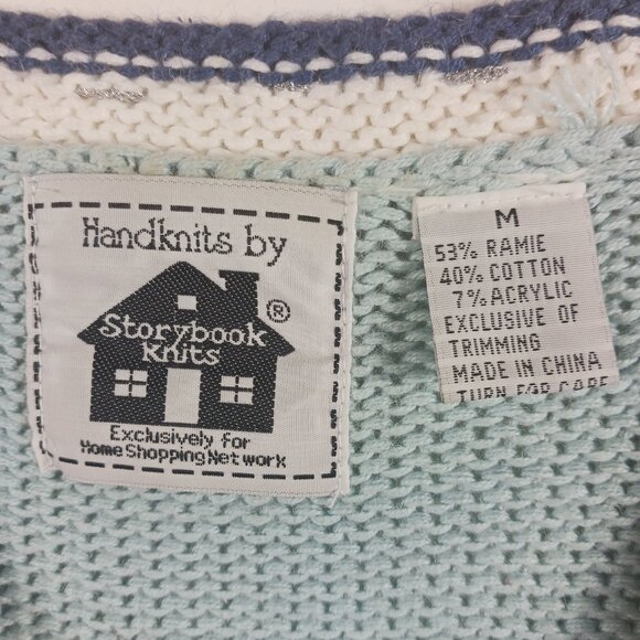 Storybook Knits Hand Knits Holiday Christmas Novelty Cardigan Medium, Heavy Knit - Picture 2 of 16